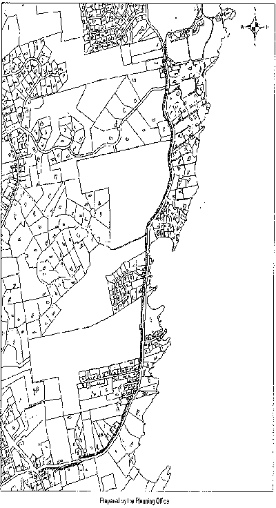 map of shore road path site
